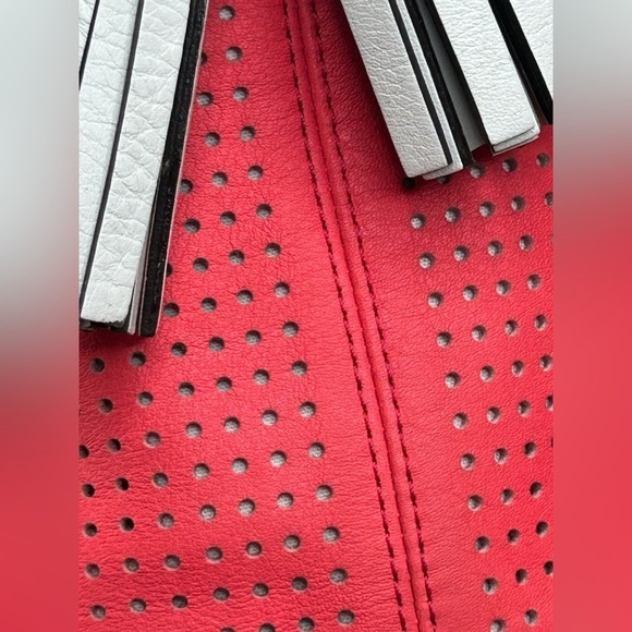 Coach Legacy Perforated Watermelon Pink Leather Duffel 22762 - Picture 7 of 16